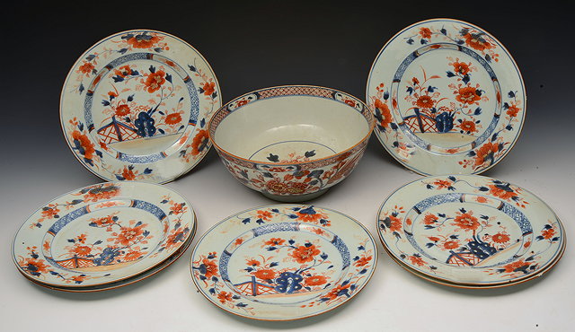 Appraisal: AN TH CENTURY CHINESE PORCELAIN BOWL cm diameter and seven