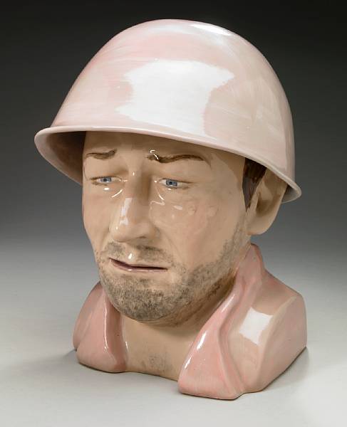 Appraisal: Property of various owners John Wayne Cookie Jar glazed cast