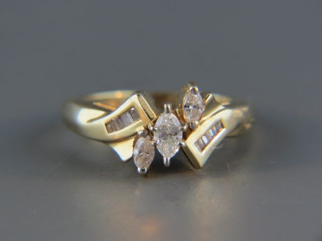 Appraisal: Diamond Ring marquise and baguette diamonds totaling carat in k