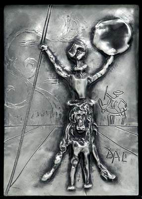 Appraisal: Salvador Dali relief sculptural plaque Spanish - Don Quixote I