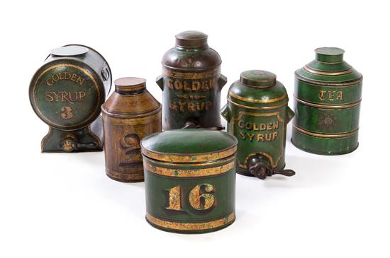 Appraisal: Sale Lot A Collection of Six Tole Bins th and