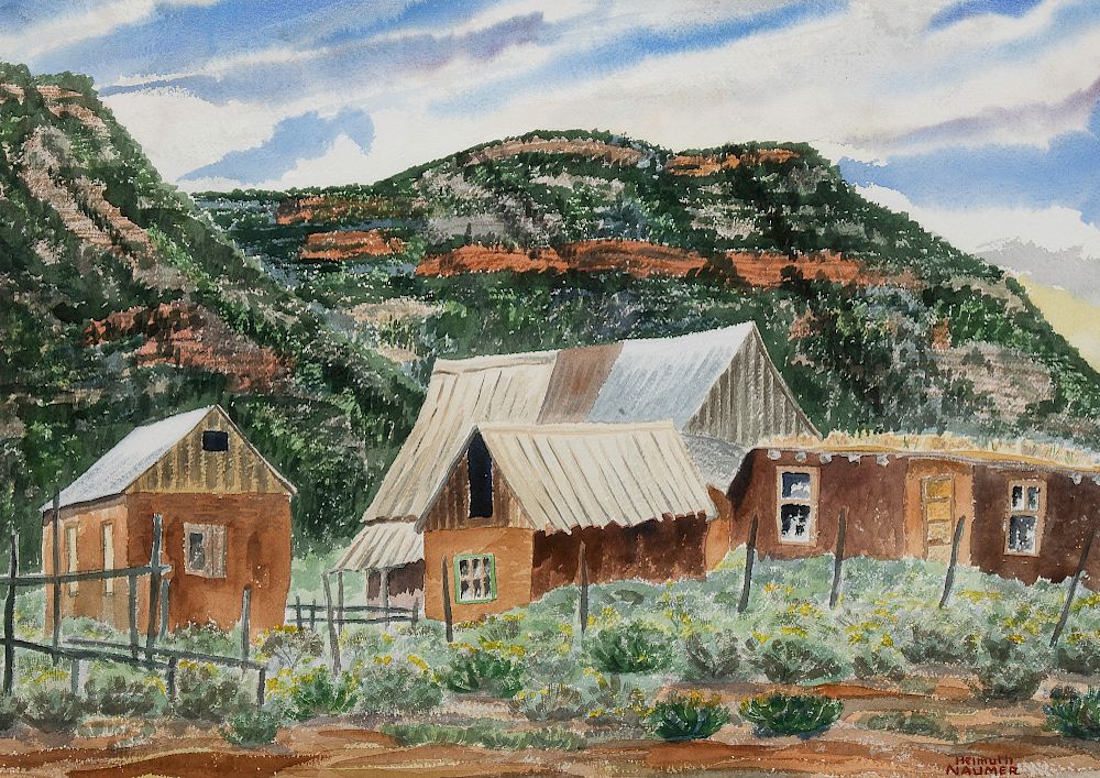 Appraisal: Helmuth Naumer Untitled New Mexico Farm HELMUTH NAUMER - Untitled