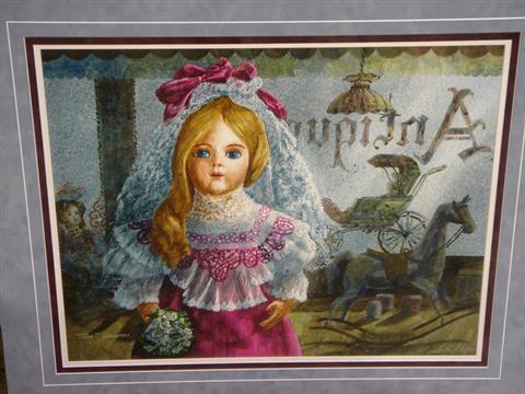 Appraisal: Ron Dembosky American th c acrylic Antique Doll Shop x