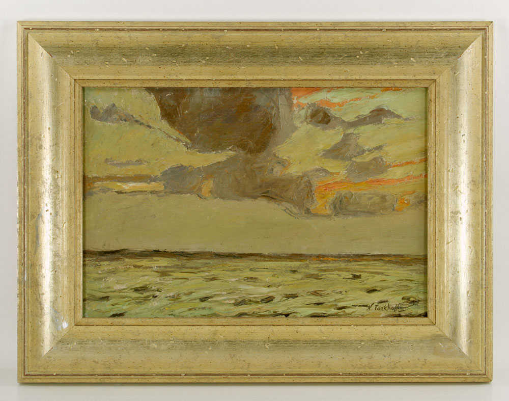 Appraisal: - Attr Tarkhoff Seascape at Sunset O C Attributed to