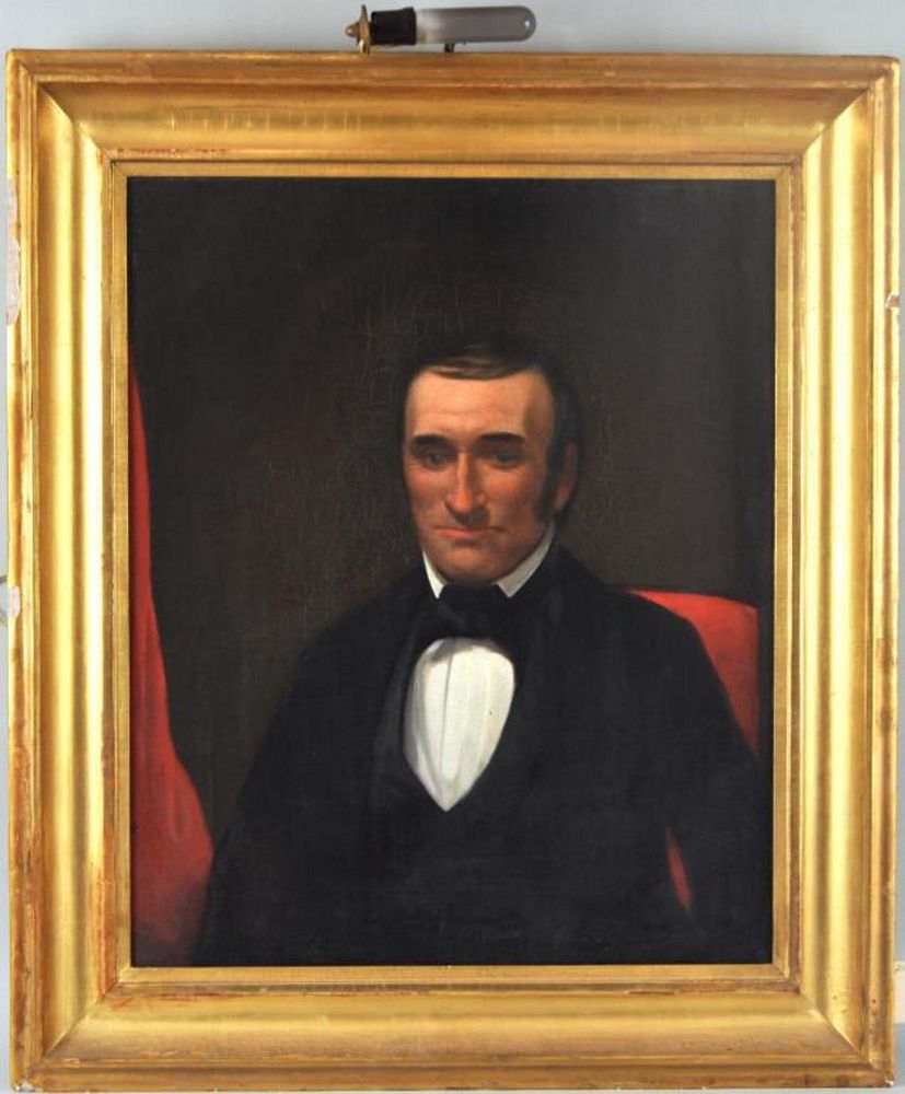 Appraisal: American School O C Portrait of Gentleman th C Uncle