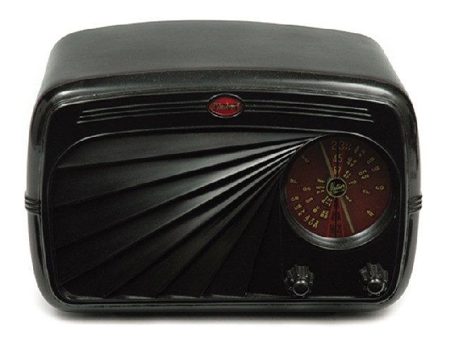 Appraisal: Mullard Meteor circa black case with black knobs cm high