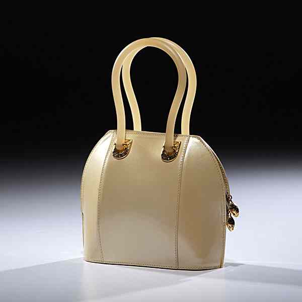 Appraisal: Nina Ricci Structured Handbag A vintage style Nina Ricci structured