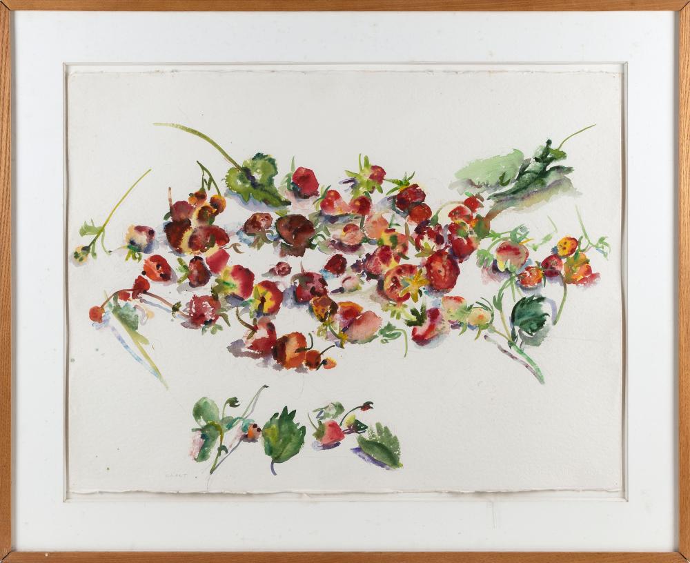 Appraisal: BERNARD ROBERT CHAET CONNECTICUT MASSACHUSETTS - STRAWBERRIES WATERCOLOR ON PAPER