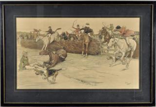 Appraisal: Cecil Alden Hunting Lithograph Signed Cecil Alden English - Hunting