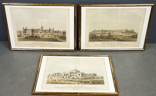 Appraisal: - Three prints of the Centennial International Exhibition Philadelphia- Machinery