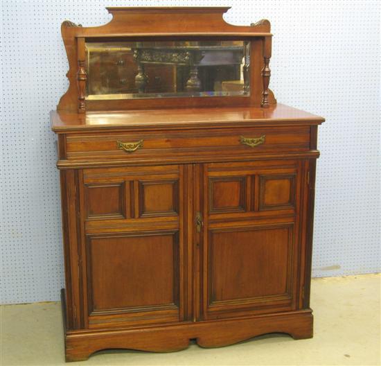 Appraisal: Late th century mahogany chiffonier the superstructure raised on column