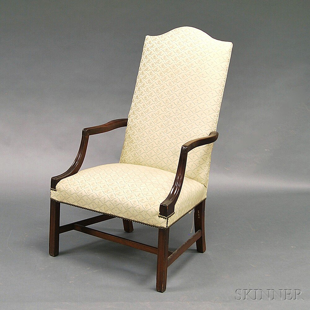 Appraisal: Chippendale Mahogany Lolling Chair probably Massachusetts late th century the