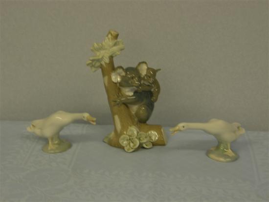 Appraisal: Lladro figure of two koala bears and two Lladro figures