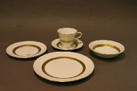 Appraisal: A Wedgwood dinner service for six in the 'Adelphi' pattern