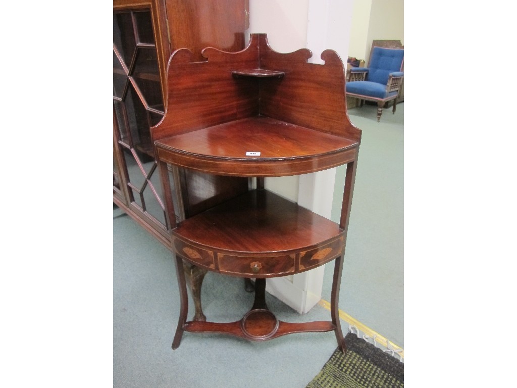 Appraisal: Georgian style mahogany corner washstand