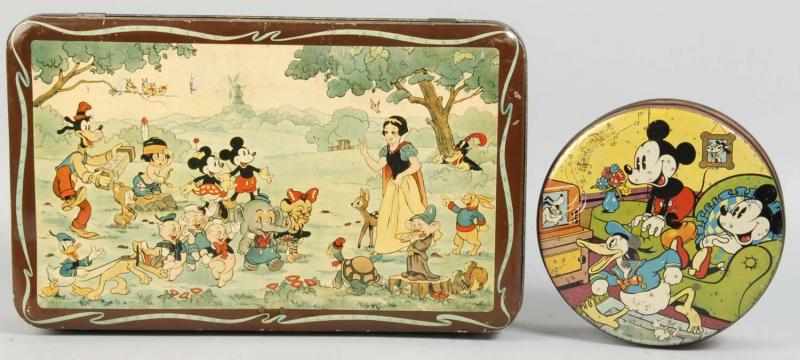 Appraisal: Lot of Walt Disney Biscuit Tins Description European Includes one