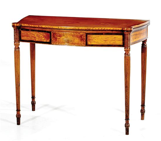 Appraisal: Federal inlaid mahogany card table possibly Seymour attributed to Thomas