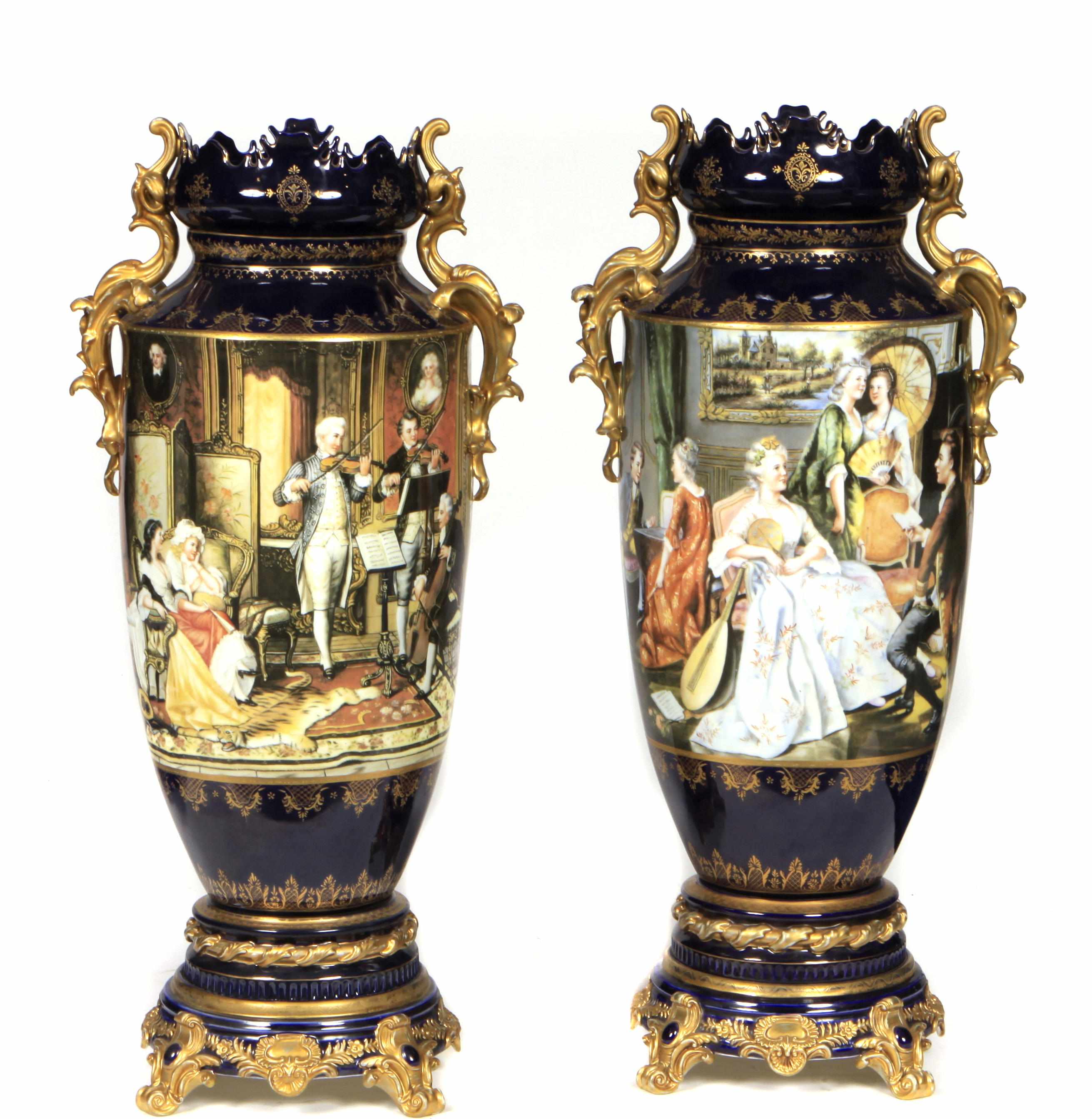 Appraisal: Property of various owners A pair of large Baroque style