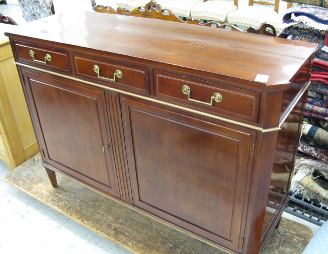 Appraisal: NEOCLASSICAL STYLE CHERRYWOOD BUFFET Baker Furniture Co recent manufacture The