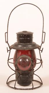 Appraisal: Adlake Reliable PRR Red shade Railroad Lantern Adlake Reliable PRR