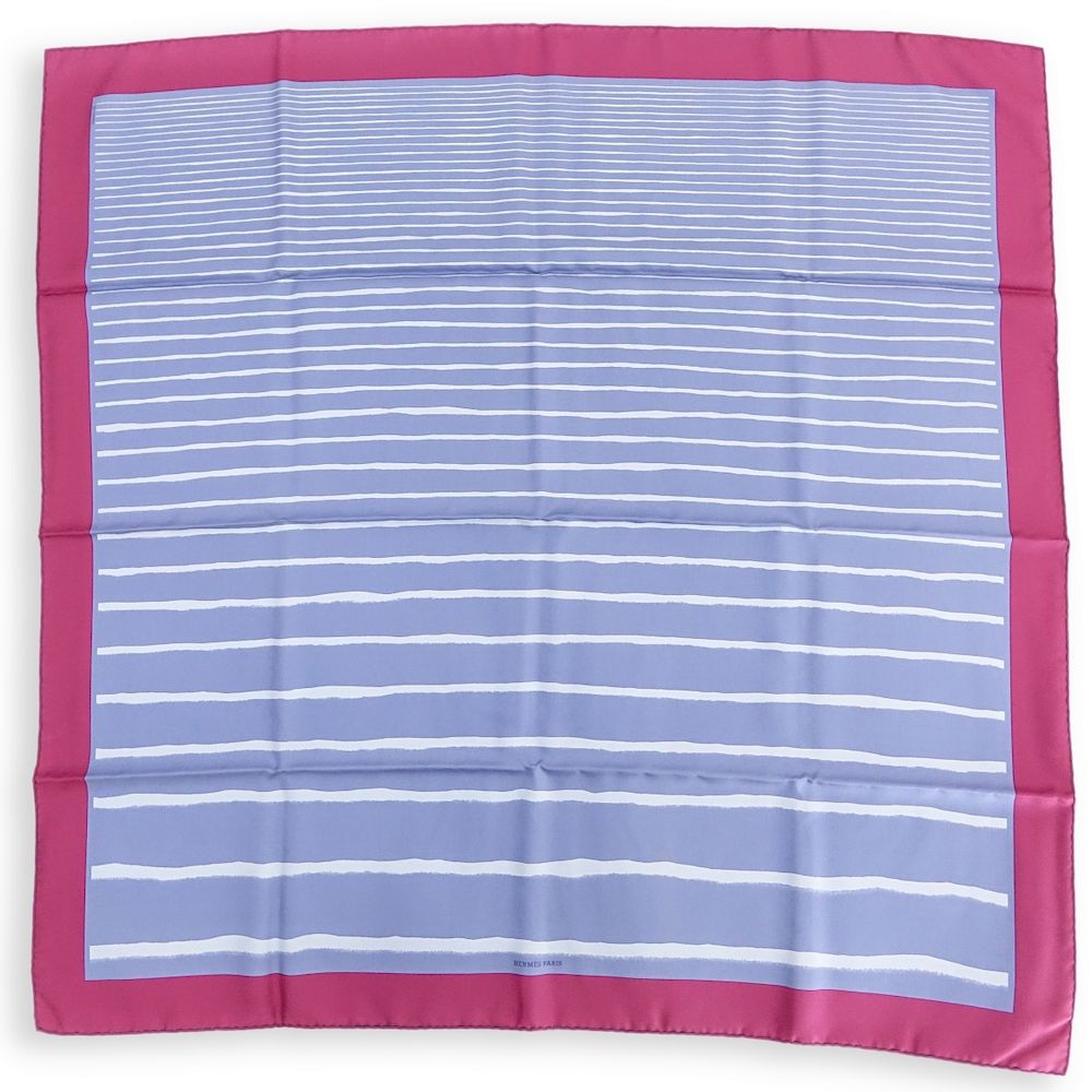 Appraisal: Hermes Gradient Stripe Twill Silk Scarf Hermes Gradient Stripe Twill