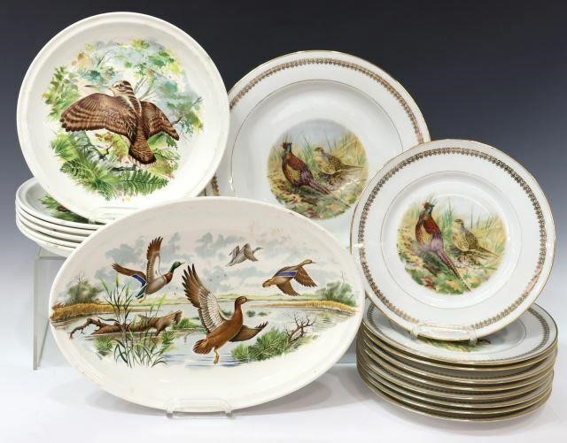 Appraisal: lot of French game service tableware mid to late th