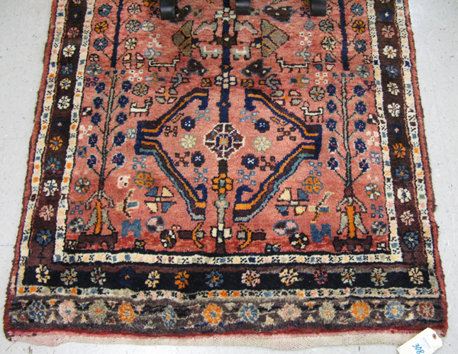 Appraisal: PERSIAN TRIBAL LONG RUG northwest Iran overall floral decoration on