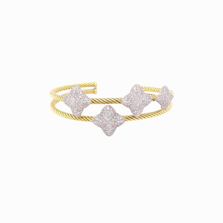 Appraisal: David Yurman Star Diamond Bangle David Yurman Star Diamond Bangle