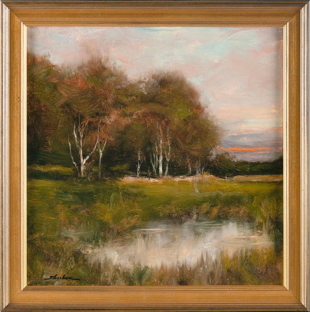 Appraisal: DENNIS SHEEHAN New Hampshire Massachusetts b A pond in a