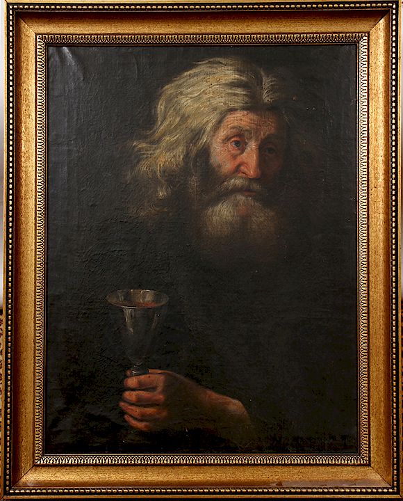 Appraisal: Oil Portrait Painting An early th century unsigned painting of