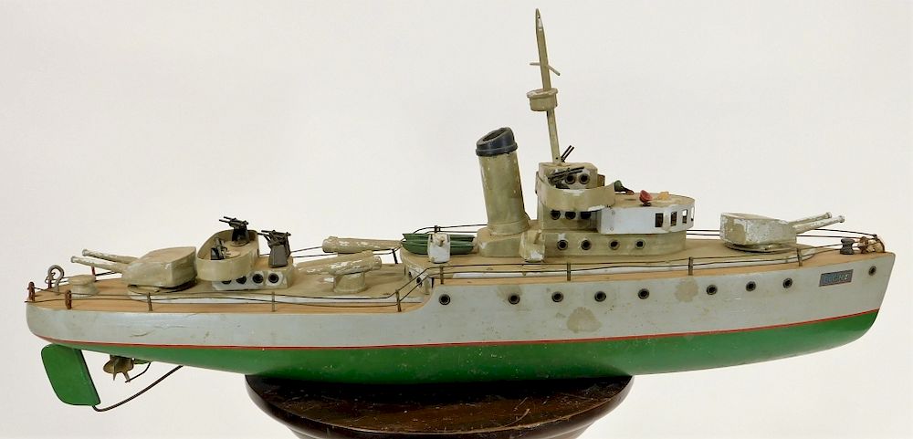 Appraisal: C Italian Battle Ship Model Italy th Century Model battle