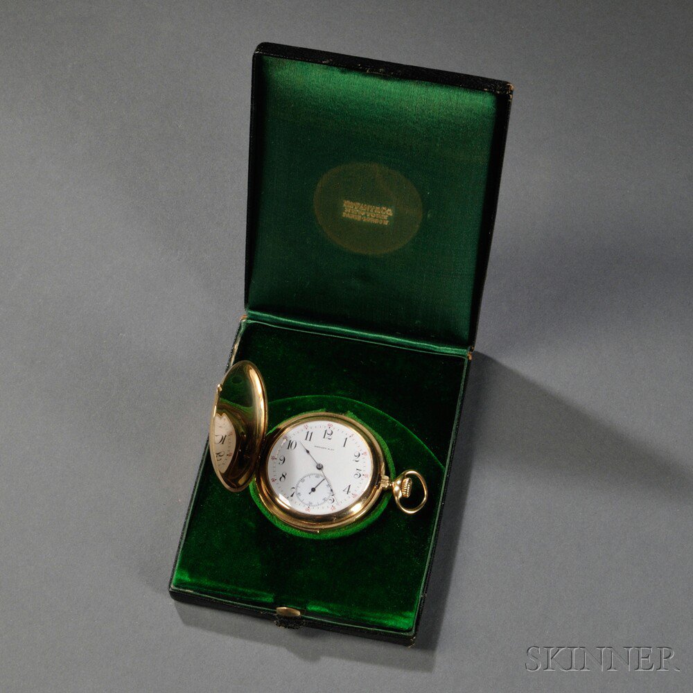 Appraisal: Tiffany kt Gold Hunting Case Five-minute-repeating Watch No Switzerland the