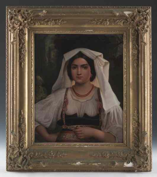 Appraisal: KPM Berlin painted porcelain plaque depictinga lady draped in white