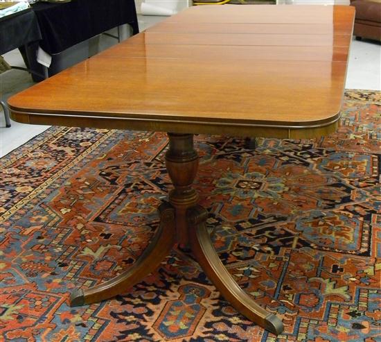 Appraisal: Dining table Federal style mahogany oblong top with rounded corners