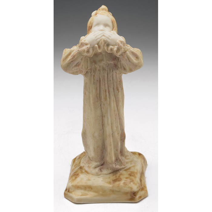 Appraisal: Mougin sculpture ceramic child with hands covering mouth covered in