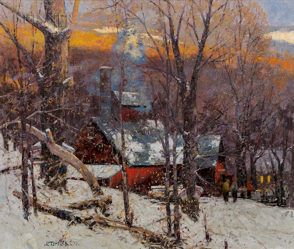 Appraisal: John Charles Terelak American b Winter Landscape John Charles Terelak