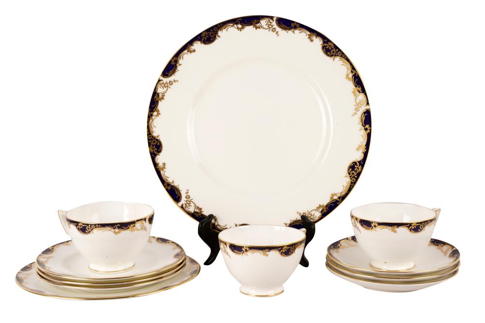 Appraisal: MINTON BONE CHINA SERVICE'Versailles' pattern with gilt and cobalt border