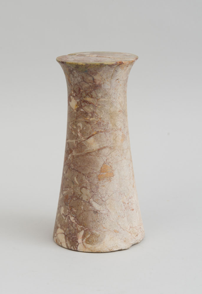 Appraisal: BACTRIAN STONE RITUAL BEAKER-FORM COLUMN TRANSSTEPPES With grooved top and