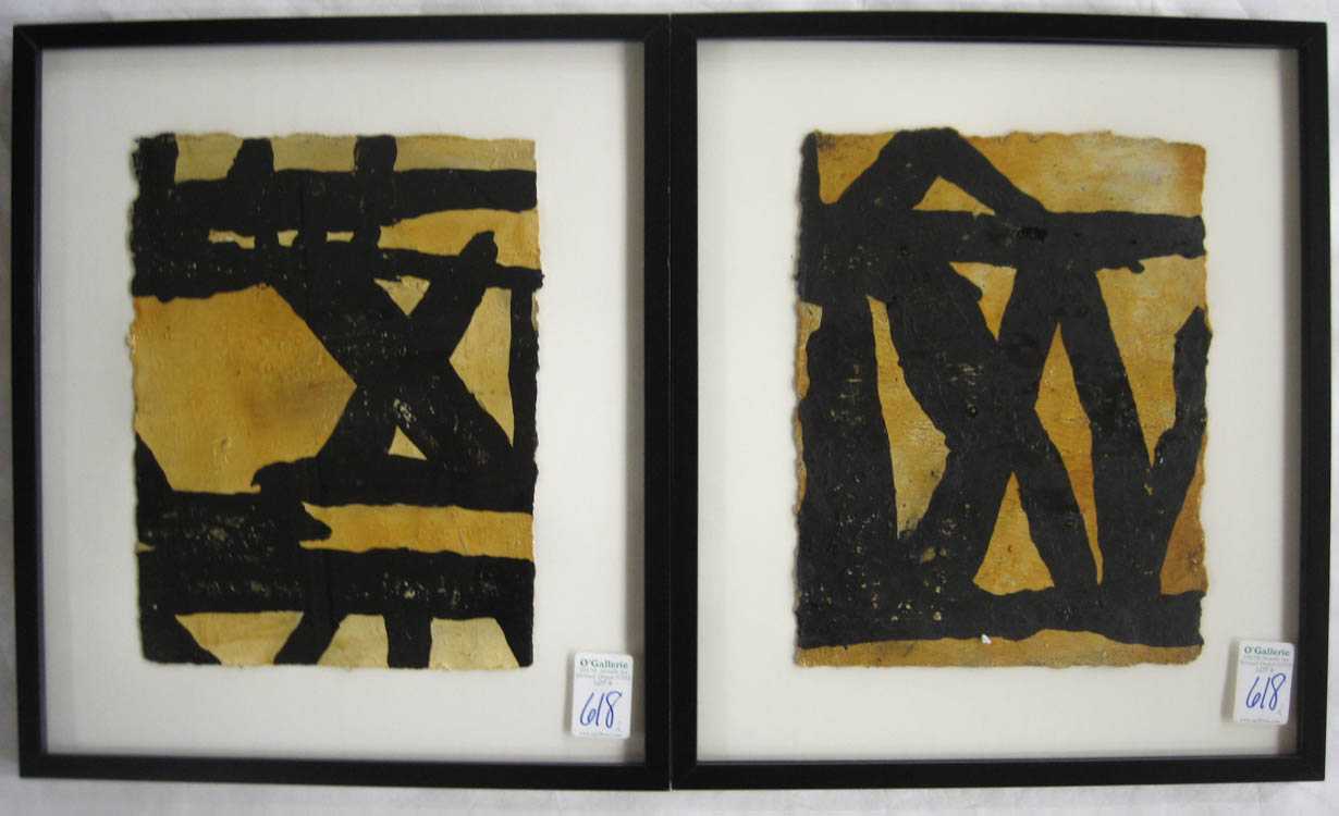 Appraisal: TWO HAROLD HOLLINGSWORTH ACRYLIC AND VARNISH ON PAPER Washington th