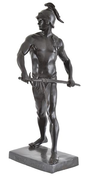 Appraisal: E PICAULT - HONOR PATRIA FILLED BRONZE standing in a