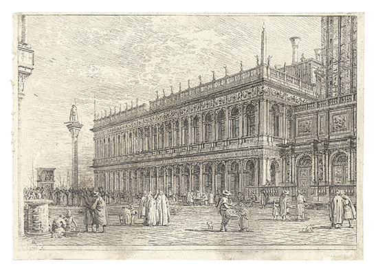 Appraisal: ANTONIO DA CANAL IL CANALETTO La Libreria Etching circa x