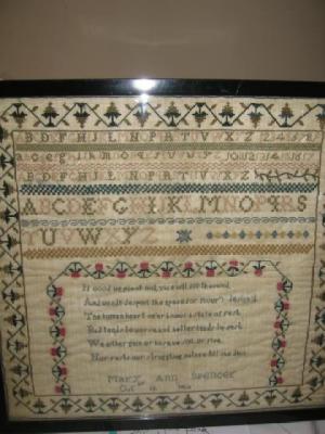 Appraisal: A GEORGE III SAMPLER worked by Mary Anne Spencer and