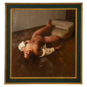 Appraisal: Douglas Ferrin American b Untitled Recumbent Nude oil on canvas