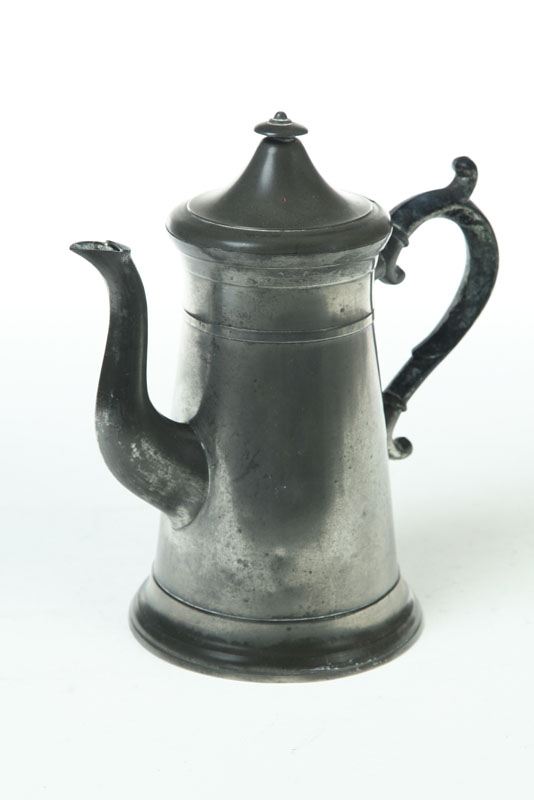 Appraisal: PEWTER TALL POT Touch mark for Joshua Graves Middletown Connecticut