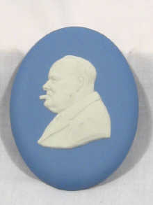 Appraisal: A Wedgwood oval plaque of Winston Churchill