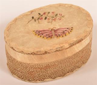 Appraisal: Very Fine Moravian Quilled Paper Box Very Fine Early th