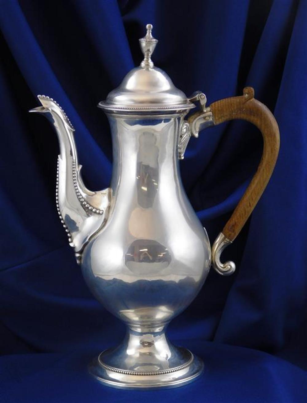 Appraisal: SILVER Hester Bateman English - George III sterling coffee pot