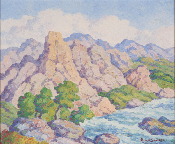 Appraisal: Sven Birger Sandzen American - Boulder Canyon Colorado oil on