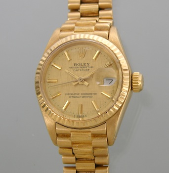 Appraisal: A Ladies' k Oyster Perpetual Datejust Rolex k yellow gold