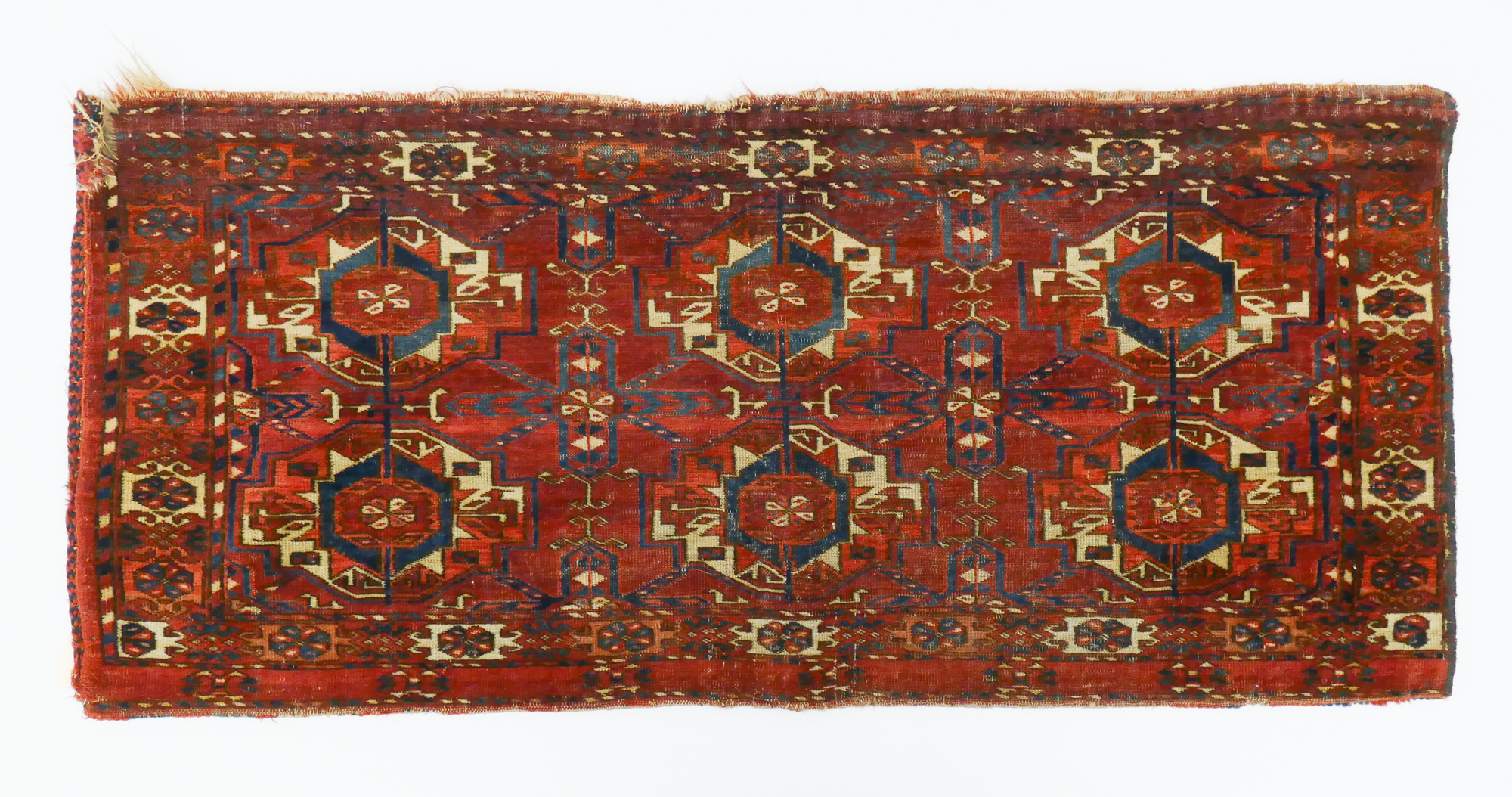 Appraisal: Antique Turkoman Chuval Oriental Rug Cover Measures ' x '